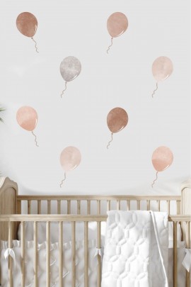 Brown Balonlar Çocuk Odası Duvar Stickerı